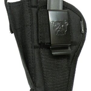 BULLDOG EXTREME SIDE HOLSTER - BLACK W/MAG POUCH MINI AUTOS