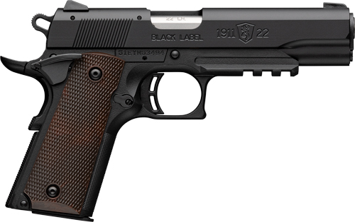 BROWNING 1911-22 22LR FS - 4.25" MATTE BLACK/BROWN GRIPS