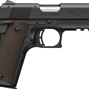 BROWNING 1911-22 22LR COMPACT - 3.58" MATTE BLACK/BROWN GRIPS