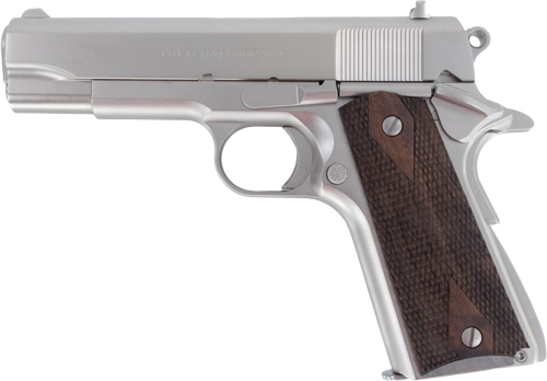 TISAS 1911 TANK COMMANDR 9MM - 4.25" BBL WOOD GRIP 9RD NICKL