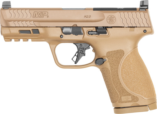S&W M&P9 M2.0 COMPACT 9MM 4" - 15-SH OPTICS READY NO SFTY FDE