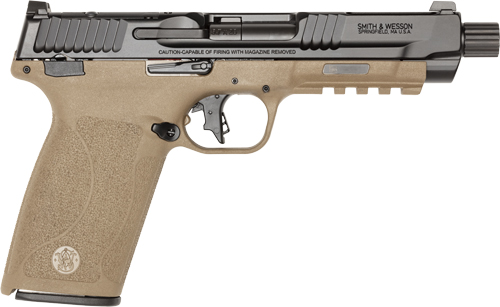 S&W M&P 5.7 NO THUMB SAFETY 5" - 2-22 RD MAGS OPTIC CUT FDE/BLK - Image 2