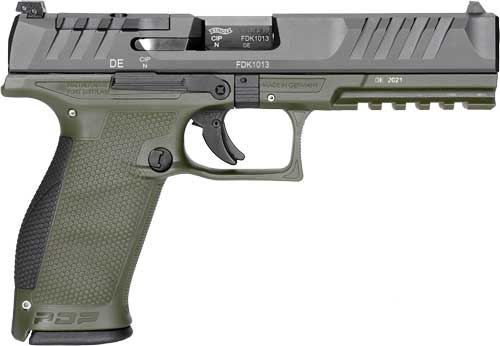 WALTHER PDP OR 9MM 4.5" - 18-SHOT GREEN POLYMER FRAME