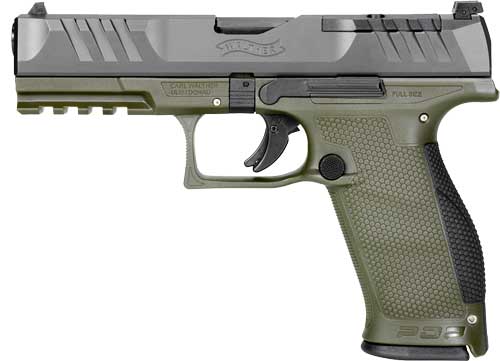 WALTHER PDP OR 9MM 4.5" - 18-SHOT GREEN POLYMER FRAME - Image 2