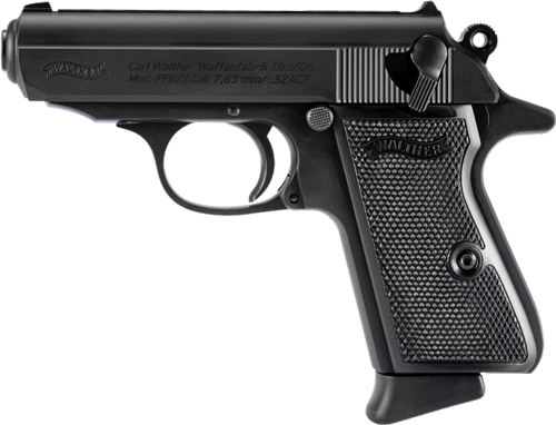 WALTHER PPK/S 32ACP BLACK FS - 7-RD. BLACK SYNTHETIC GRIPS