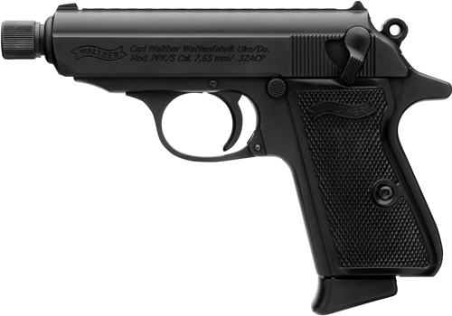 WALTHER PPK/S SD 32ACP BLACK - FS 7RD BLACK SYNTHETIC GRIPS - Image 2