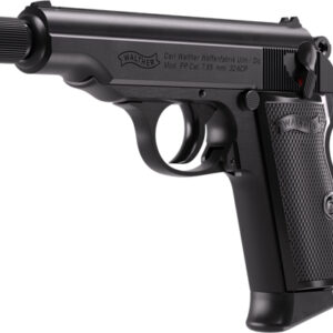 WALTHER PP SD 32ACP BLACK 8RD - THREADED BARREL BLACK GRIPS