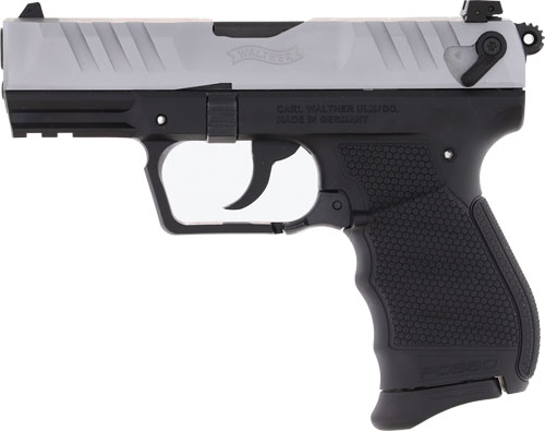 WALTHER PD380 380ACP 3.7" FS - 9RD SILVER SLIDE BLACK FRAME - Image 2