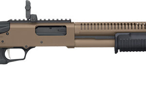 MOSSBERG 590R TACTICAL 12GA - 18.5" 6RD ADJ STK CYL FDE