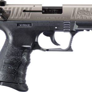WALTHER P22Q 22LR 3.4" - SATIN NICKEL/BLACK POLYMER