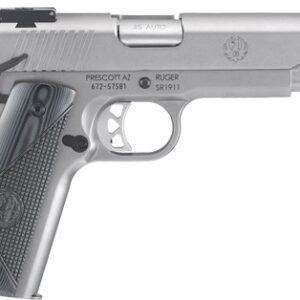 RUGER SR1911 TARGET 45ACP ADJ - STAINLESS G10 GRIPS
