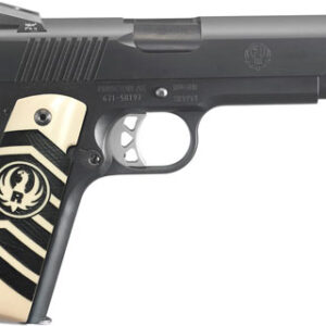 RUGER SR1911 10MM NIGHT SIGHTS - BLACK CHEVRON IVORYLITE GRIPS