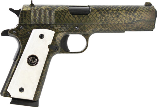 IVER JOHNSON 1911A1 MOCCASIN - 45ACP 5" FS 8RD SNAKESKIN