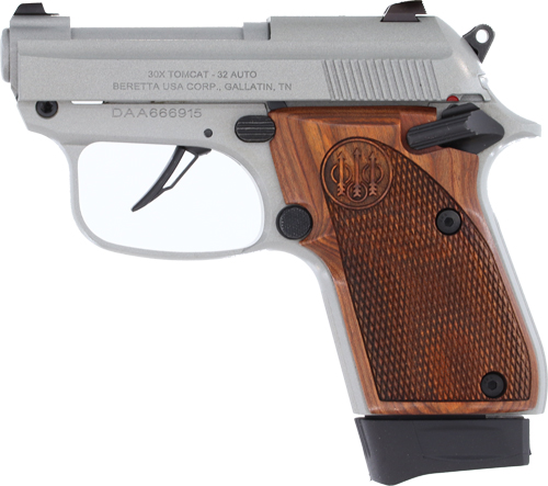 BERETTA 30X TOMCAT 32ACP 2.9" - 8RD INOX WITH WOOD GRIPS - Image 2