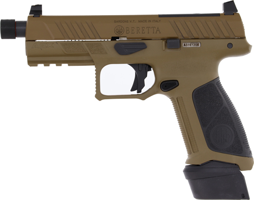BERETTA APX A1 FS 9MM 4.8" - 21RD FDE THREADED OPTIC READY - Image 2