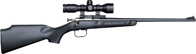 CRICKETT RIFLE G2 22LR BLUED/ - BLACK SYNTH W/SCOPE AND CASE - Image 2