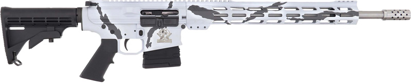 GLFA AR10 RIFLE 6.5CM 20" S/S - BBL 10-SHOT PURSUIT SNOW CAMO