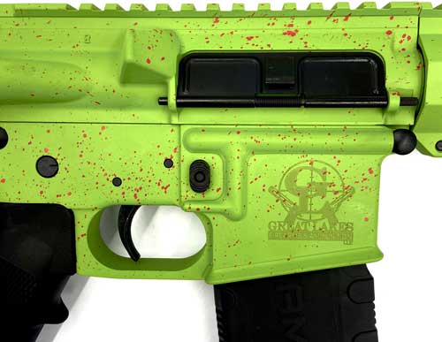 GLFA AR15 SPLATTER 223 WYLDE - 16" NIT BBL ZOMBIE GREEN - Image 2