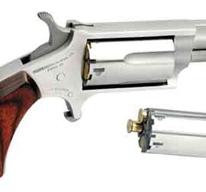 NAA MINI-REVOLVER COMBO 1-5/8" - 22LR/22WMR S/S PORTED WOOD