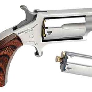 NAA MINI-REVOLVER COMBO 1-1/8" - 22LR/22WMR S/S PORTED WOOD
