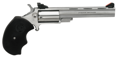 NAA "MINI-MASTER TARGET" 22WMR - 4"VR AS S/S BLACK RUBBER GRIPS