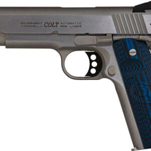 COLT COMPETITION 45ACP 5" 8RD - STAINLESS BLUE G10 GRIPS