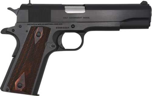 COLT GOVERNMENT 1911 38 SUPER - 5" 9RD BLUED ROSEWOOD - Image 2