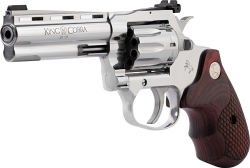 COLT KING COBRA 22LR 4.25" 6RD - STAINLESS SNAKE GRIPS (TALO)