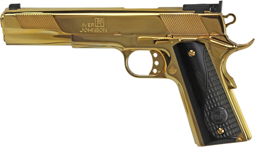 IVER JOHNSON EAGLE XL - 10MM 6" 24K GOLD BLACK WOOD - Image 2