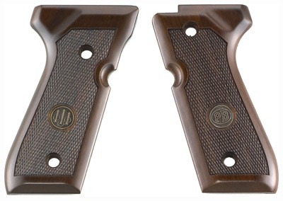 BERETTA 92/96 GRIPS WOOD - WALNUT WITH MEDALLION