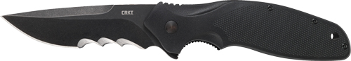 CRKT SHENANIGAN 3.35" VEFF - SERRATED ASST OPEN BLACK/BLK