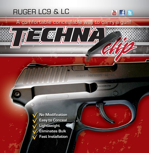TECHNA CLIP HANDGUN RETENTION - CLIP RUGER LC9/LC380 RIGHT