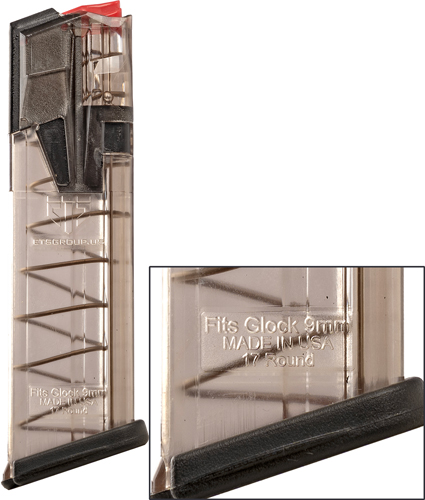 ETS MAGAZINE OMEGA GLOCK 17/19 - 9MM 17RD TRANS POLY 17/19/19X - Image 4