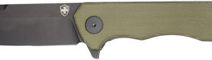 TEMPLAR KNIFE PALADIN FOLDER - 3.27" GREEN MICARTA BLK DP D2