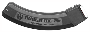 RUGER MAGAZINE 10/22 22LR - 25RD BLACK POLYMER