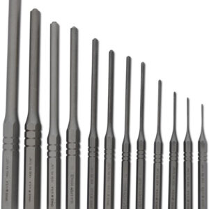 GRACE USA ROLL PIN PUNCH SET - STEEL 12PC W/VINYL POUCH