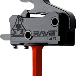RISE TRIGGER RAVE 140 FLAT SST - RED 3.5LB AR-15 W/ WALK PINS