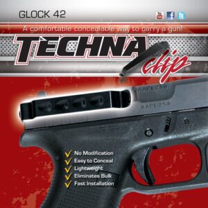 TECHNA CLIP HANDGUN RETENTION - CLIP FOR GLOCK 42 RIGHT/LEFT