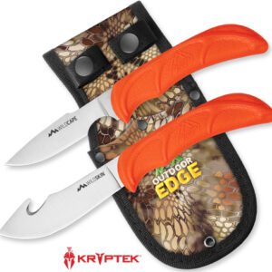 OUTDOOR EDGE WILD PAIR SKINNER - /CAPER WITH MOSSY OAK SHEATH