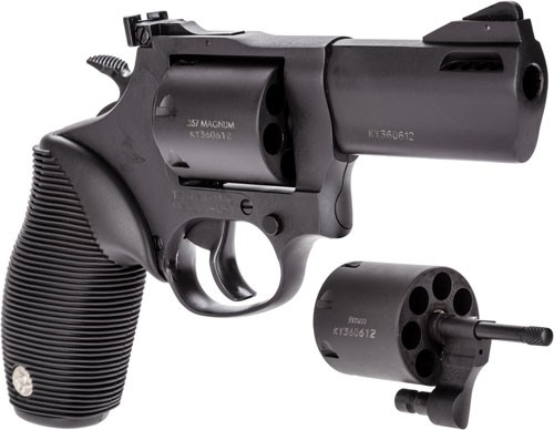 TAURUS 692 38/357/9MM 3." ADJ. - 7-SHOT PORTED MATTE BLK RIBBER - Image 2