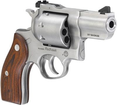 RUGER REDHAWK 357 MAG 2.75" - STAINLESS WOOD ADJUSTABE - Image 2