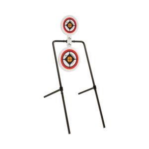 Allen EZ-Aim Hardrock AR500 Round Spinner Targets & Stand for Rimfire Rounds & Centerfire Pistols 7.375"W x 23"H White/Red/Black