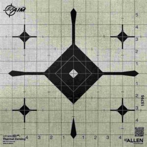 Allen EZ Aim Thermal ID Grid Bullseye Paper Target 12" x 12" - Gray