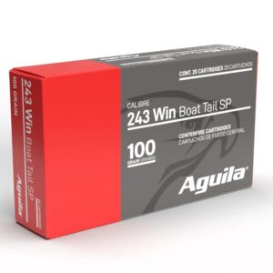 Aguila Rifle Ammunition 243 Win 100gr SP 2960 fps 20/ct