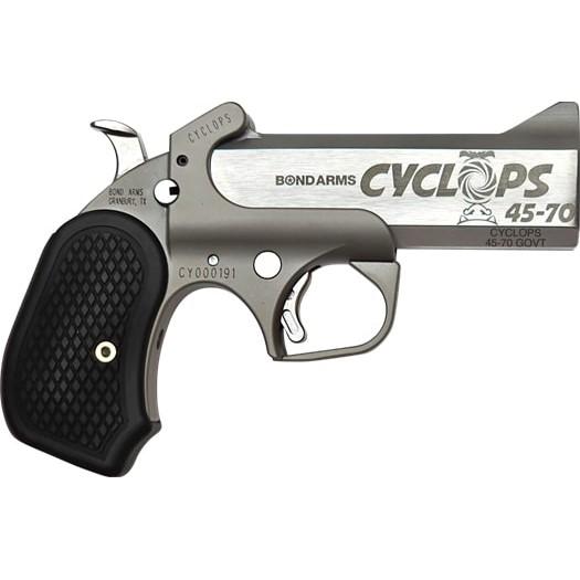 Bond Arms Cyclops .45-70 Gov't Single Shot 4.25" Barrel Stainless Steel with Black Grips