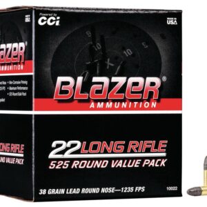 CCI Blazer Rimfire Ammunition .22 LR 38gr LRN 1235 fps 525/ct (Bulk)