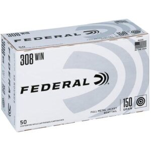 Federal American Eagle Rifle Ammunition .308 Win 150gr FMJ 2820 fps 50/ct