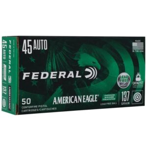 Federal American Eagle IRT Lead Free Handgun Ammunition .45 ACP 137gr FMJ 1200 fps 50/ct