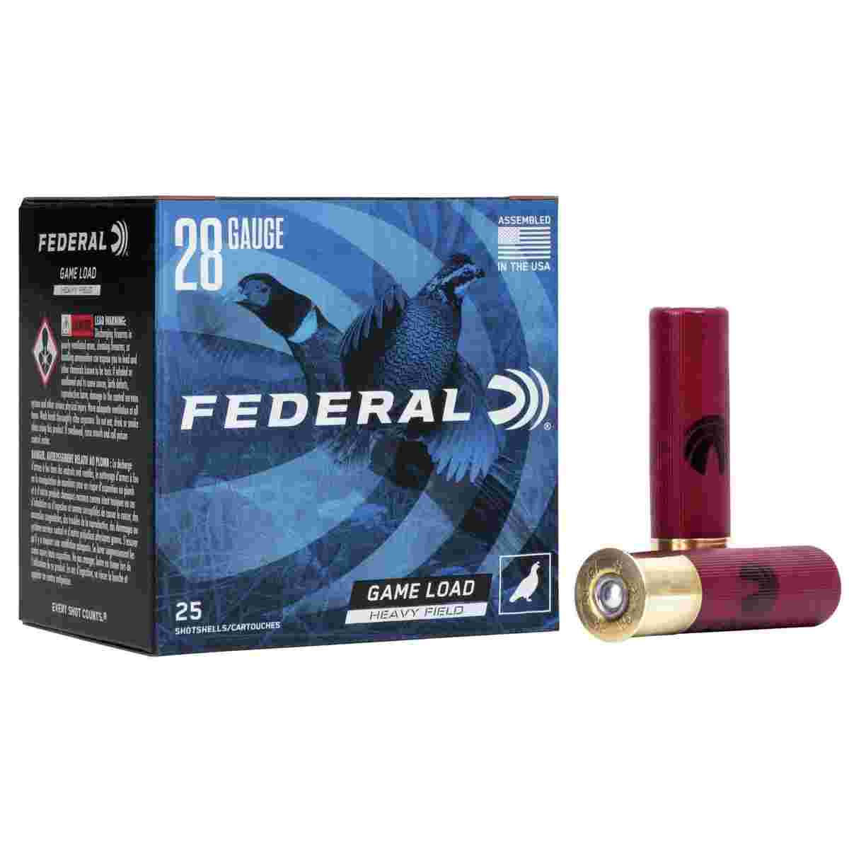 Federal Game-Shok Heavy Field Load Shotshells 28ga 2-3/4" 1 oz #7.5 1220 fps 25/ct