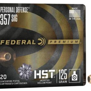 Federal Personal Defense HST Handgun Ammunition .357 Sig 125 gr JHP 1360 fps 20/ct
